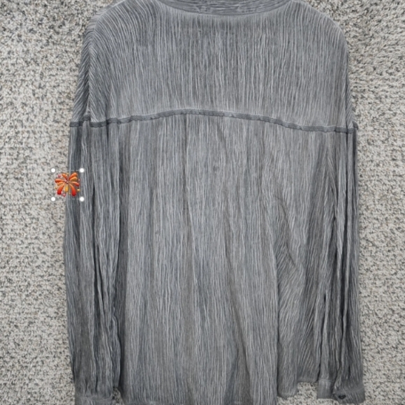 Vince Camuto Charcoal Button-Up Blouse - Picture 2 of 3